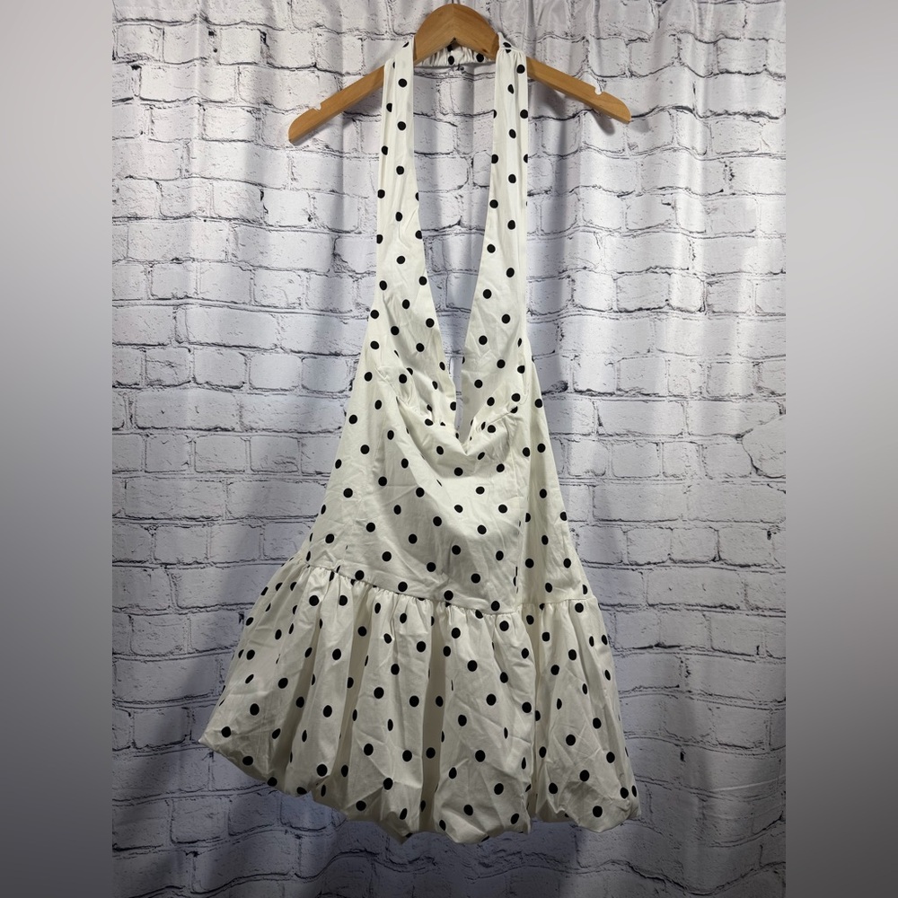 Peppermayo Elegant Off-Shoulder Polka Dot Dress - Picture 6 of 15